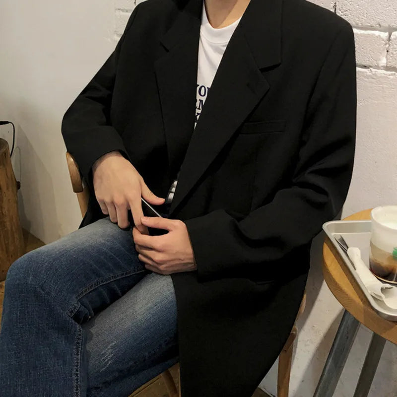 maoxiangshop Elgance Men's Suit Coat Korean Style Casual Blazer Jacket Loose Fashion Handsome Small Suit Autumn New Male Clothing