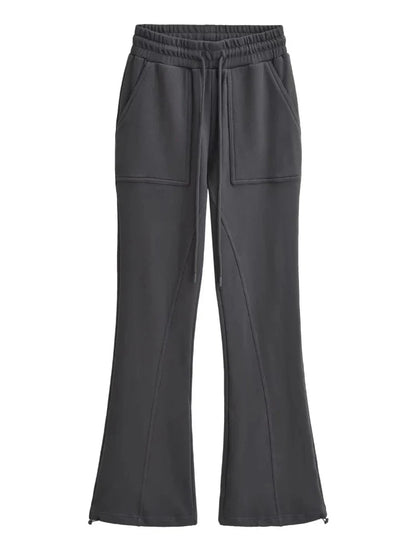 maoxiangshop -  Lace Up Loose Cargo Pants Women High Waist Fashion Pocket Baggy Sweatpants Women's Solid Streetweat Woman Autumn New