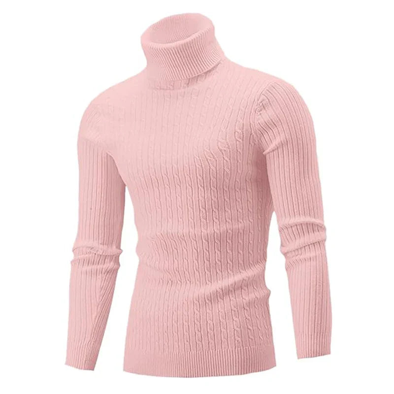 maoxiangshop New Men's Turtleneck Sweater Casual Men's Knitted Sweater Warm Fitness Men Pullovers Tops