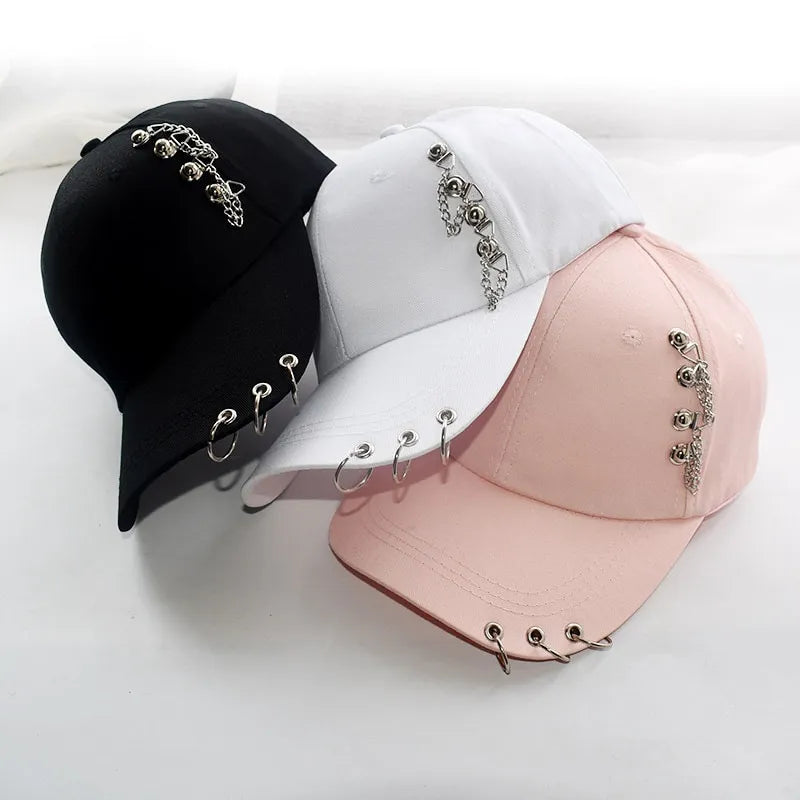 maoxiangshop Hip Hop Trucker Hats Visors Women Men Snapback Baseball Cap Adjustable Vintage Iron Chain Outdoor Hats Casquette