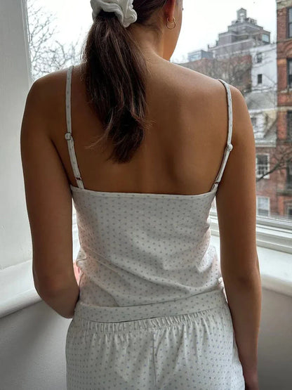 maoxiangshop  -  Lace Trim Hearts Tank Tops Women Summer Clothes 2024 Cotton Sexy 2000s Y2K Camisole Tanks Girls Trending Cute Kawaii Crop Top