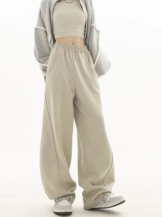 maoxiangshopJmprs Harajuku Women Streetwear Sweatpants High Waist Hip Hop Wide Leg Pants Korean Oversize Loose Bf Retro Trousers Spring New