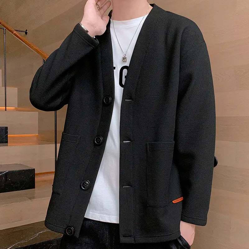 maoxiangshop Men's Jacket Summer Ice Silk Quick Drying Jacket High-End Business Casual Waistcoat Solid Color All-In-One Trench Coat 5XL