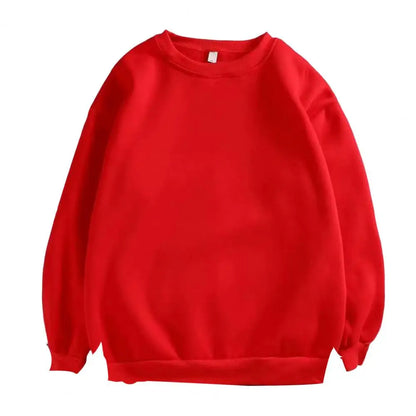 maoxiangshop Harajuku Sweatshirts Men's Autumn Korean Solid Color Fleece Oversized Pullovers Casual O Neck Basic Tops Hip Hop Streetwear