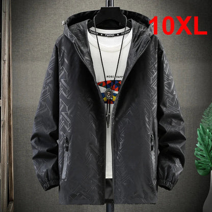 maoxiangshop Plus Size 10XL Jacket Men Fashion Jackets Coats Male Casual Hooded Windbreaker Big Size 9XL 10XL Jacket High Quality