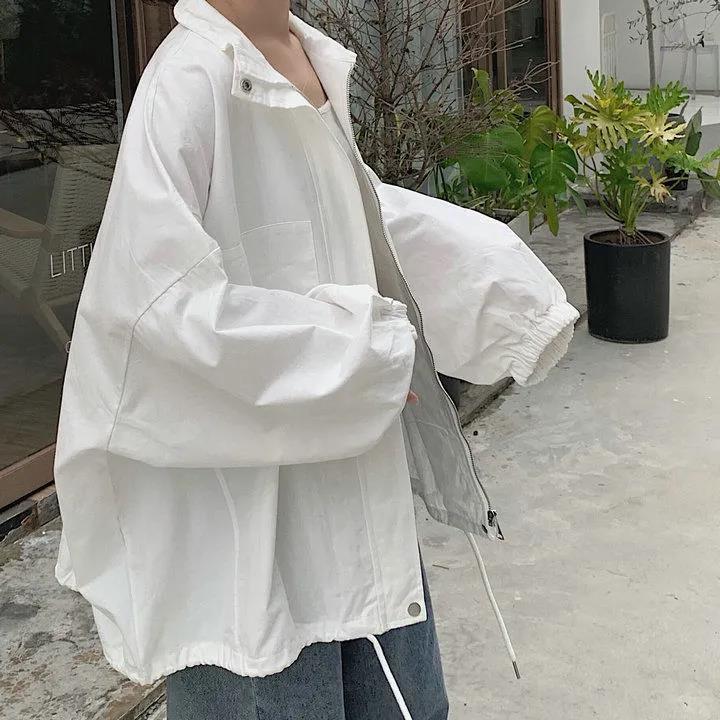 maoxiangshop Women Basic Jackets Solid Turn-down Collar All-match Bf Harajuku Batwing Sleeve High Street Casual Teens Sun Protection Hot Sale