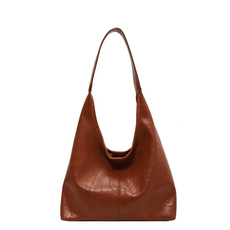 Fashion Red Womens Shoulder Bag Vintage Designer Large Capacity Casual Tote Bag Autumn and Winter Korean Fashion Handbag
