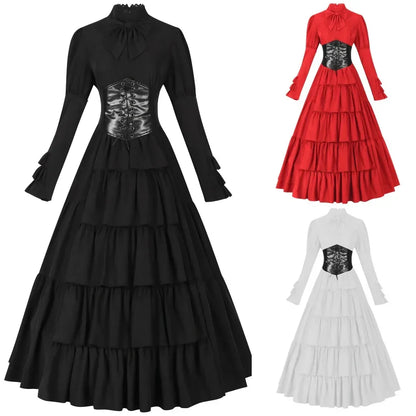 maoxiangshop  -  2024 New Fashion Cosplay Medieval Women's Clothing Renaissance Women's Clothing Irish Long Dress