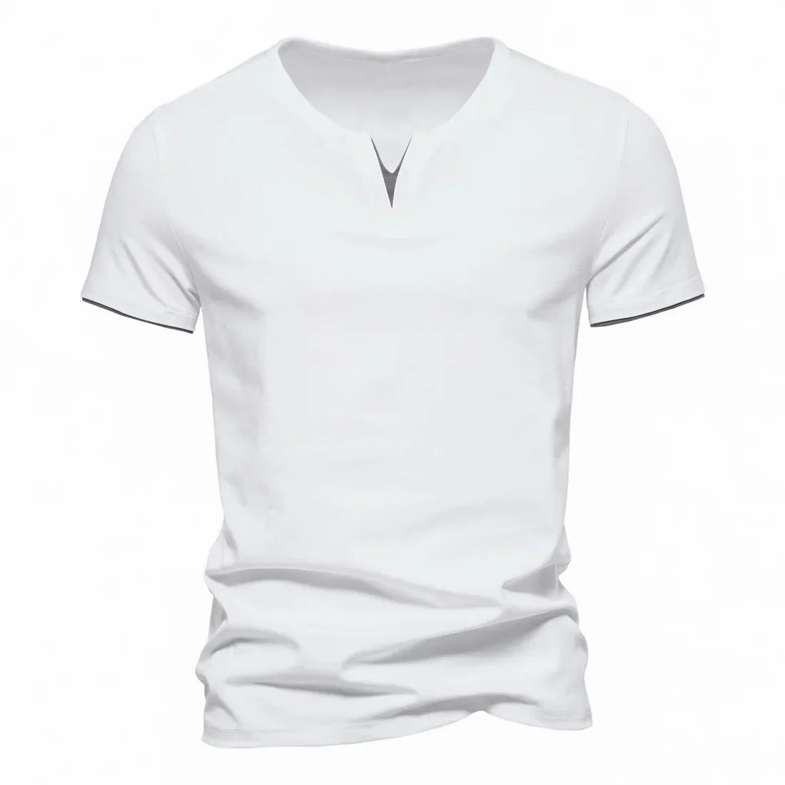 maoxiangshop Mens Short Sleeve Henley Shirts Casual Cotton Slim Fit Basic Summer V Neck T-Shirt