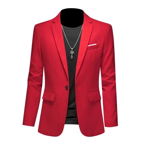 maoxiangshop High Quality Business Slim Fit Single Buttons Suits Jacket Men Slim Fit Casual Fashion Wedding Groom Tuxedo Blazer Coats 6XL-M