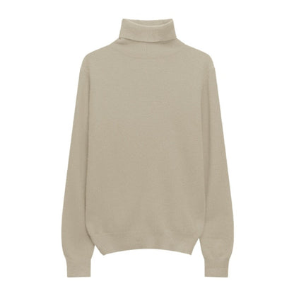 maoxiangshop Winter High Quality Wwomen's Wool Sweater Solid Color High-neck Pullover Long-sleeved Knit Top