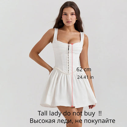 Summer Holiday Dresses Short A Line Tulle Dress White Birthday Party Dresses Casual New in Women's Clothing