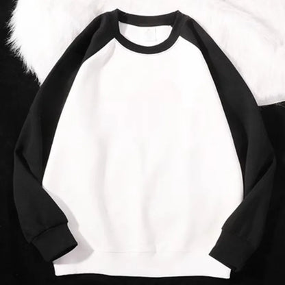 maoxiangshop 2024 Spring Autumn New Men Casual Sweatshirts Harajuku Loose Streetwear Tops O Neck Pullover Hoody Solid Mens Sweatshirts M-3XL