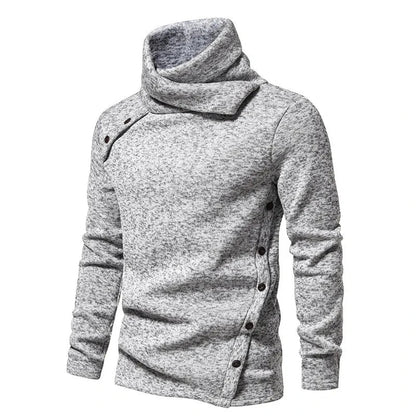 maoxiangshop Sweatwear Men's Hoodies Unbalance Hem Long Sleeve Sweatshirt for Men Clothing Autumn Turtleneck Sweaterss Top Hoodie