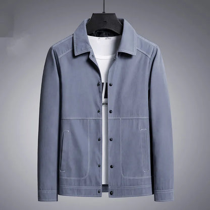 maoxiangshop New Autumn Casual Jacket Men Korean Fashion Turn Down Collar Jacket Coat Men\'s Hip Hop Jackets Men Streetwear Outerwear