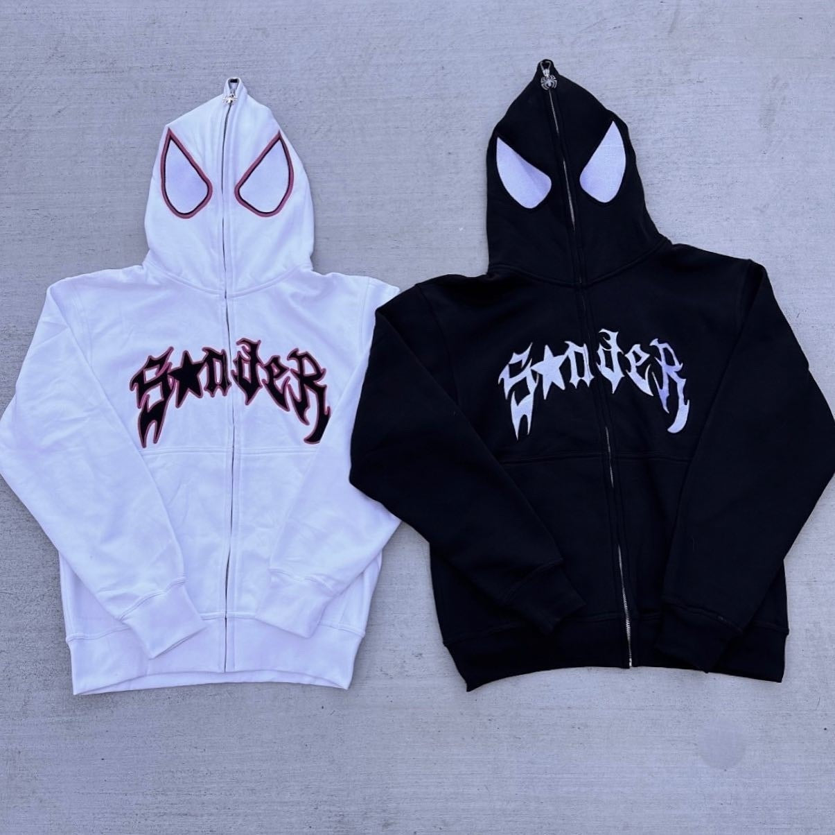 maoxiangshop Dark Spider Print Hoodie Pullover Sweatshirt High Street Retro Loose Hip Hop Punk Kpop Dance Winter Clothes Long Sleeve Tops 