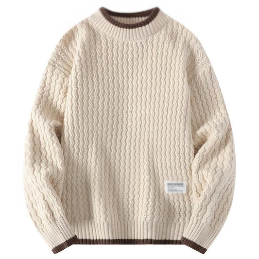 maoxiangshop New Autumn Winter Mens Mock Neck Sweaters Knitted Pullovers Fashion Casual Knitwear Men Youthful Vitality Sweater Pullover Man