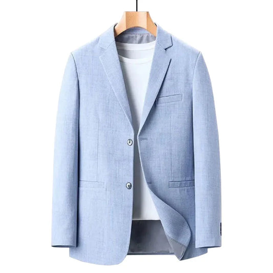 maoxiangshop WELL DRESSED MEN New Spring Man Thin Blazers Suits Jackets Solid Business Casual Suits Coats Fashion Male Slim Blazers Jackets Men's Clothing 4XL