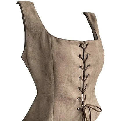 maoxiangshop  -  2024 Medieval Viking Pirate Costume Renaissance Anime Cosplay New Suede Waistcoat Cos Costume Halloween Costumes for Man