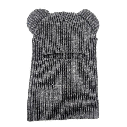 maoxiangshop  -  Knitted Full Face Cap 1 Holes Balaclava Hat Outdoor Sports Skiing Riding Motorcycle Face Mask Winter Autumn Windproof Warm Masks