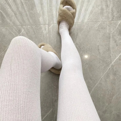 maoxiangshop  -  Women's High Waist Leggings Fashion Tight Luxury Pantyhose Spring Autumn Solid Super Elastic Street Female Stockings Y2k