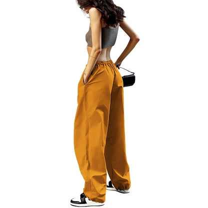 Cargo Pants Y2K Clothes Loose Drawstring Low Waist Joggers Trousers Women Casual Outfits Streetwear Baggy Wide Leg Sweatpants