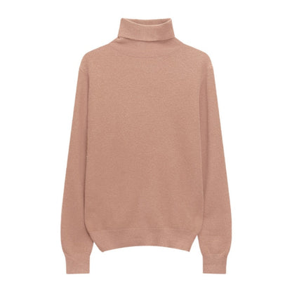 maoxiangshop Winter High Quality Wwomen's Wool Sweater Solid Color High-neck Pullover Long-sleeved Knit Top