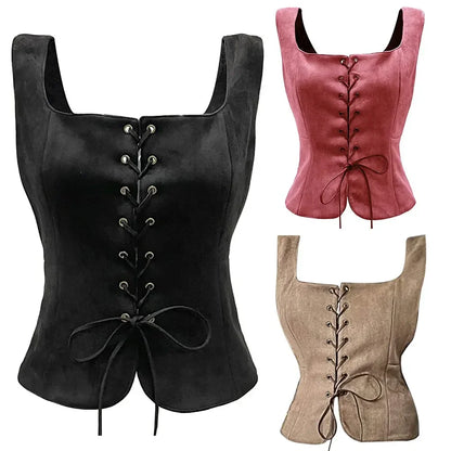 maoxiangshop  -  2024 Medieval Viking Pirate Costume Renaissance Anime Cosplay New Suede Waistcoat Cos Costume Halloween Costumes for Man