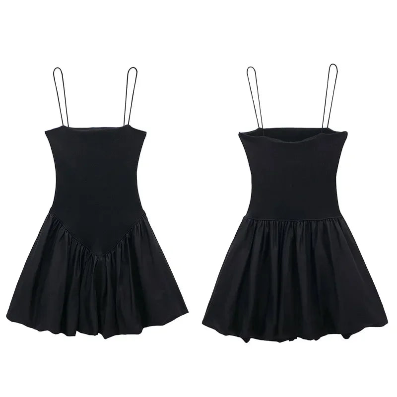 Fashion Slip Mini Tutu Dress Women Chic Patchwork Backless Ball Gown Short Dresses Female Summer Bodycon Evening Party Vestidos