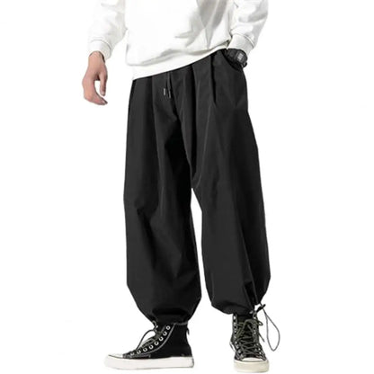 maoxiangshop Spring Men Loose Harem Pants Japanese Wide Leg Pants High Quality Casual Brand Sweatpants Ankle-banded Hip Hop Drawstring Pants