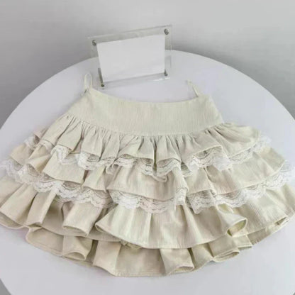 maoxiangshopWinter Kawaii Sweet 2 Piece Set Woman Off Shoulder Bow Knitted Tops + Mini Cake Skirt Female Korean Fashion Casual Suit 2024 New