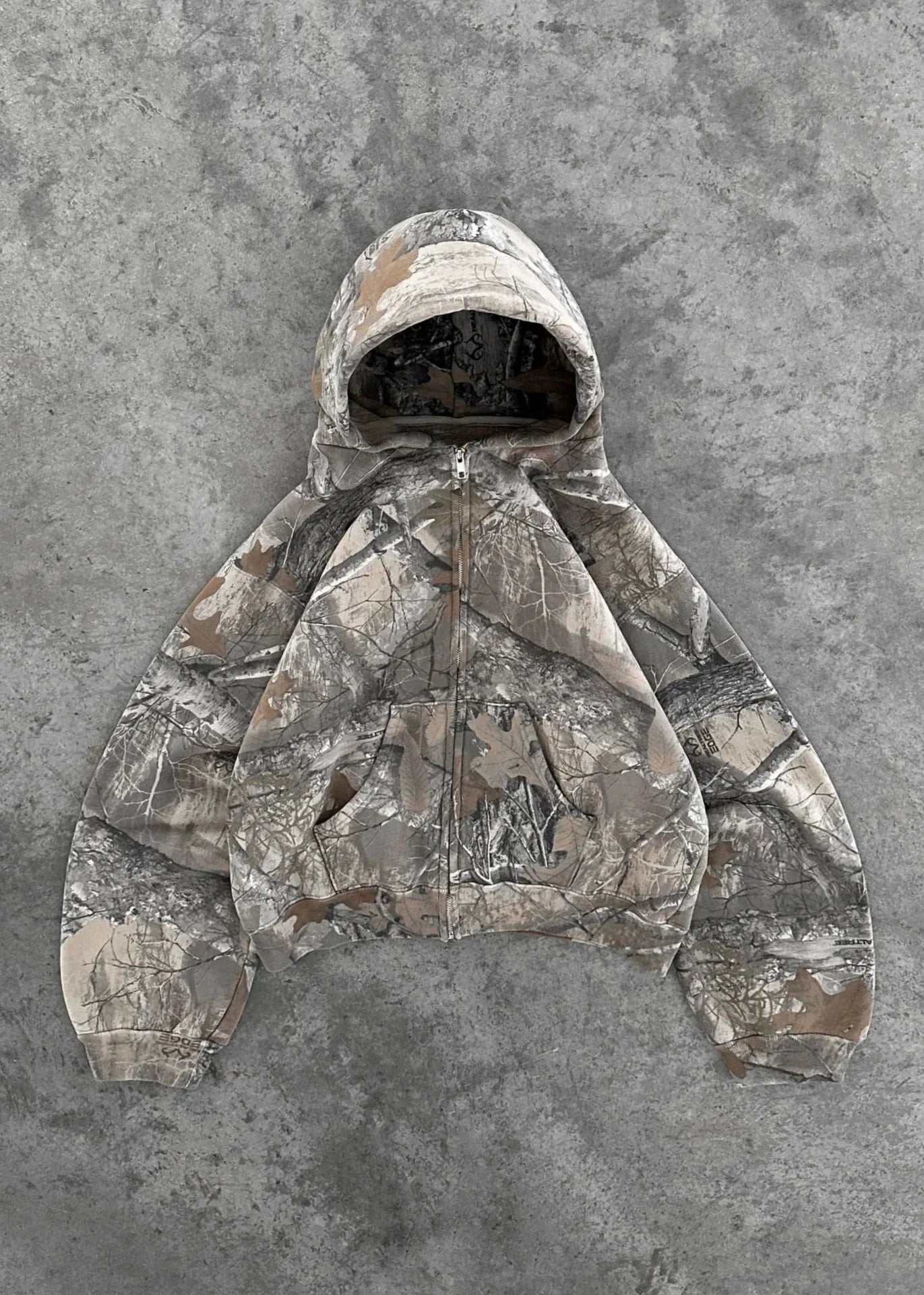 maoxiangshop Y2k Aesthetic Streetwear Hoodies Women American Retro Camo Print Grunge Punk Hip Hop Zipper Hooded Sweatshirt Chic