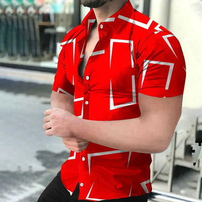 maoxiangshop 3D printed men's shirt New high quality Hawaiian Baroque short sleeve tops