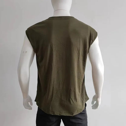 maoxiangshop Summer Men's Mesh Gym Vest Quick Dry Loose Fitness Exercise Wide shoulder Sports Sleeveless Shirt Bodybuilding Tank Top