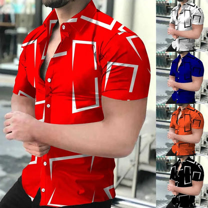 maoxiangshop 3D printed men's shirt New high quality Hawaiian Baroque short sleeve tops