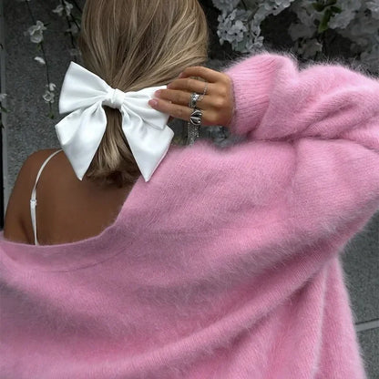 maoxiangshop  -  Women's Knitted Thick Cashmere Wool Cardigan Chic V Neck Single Breasted Long Sleeve Sweater Fall Winter Coat Outwear