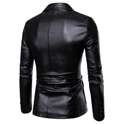 maoxiangshop Plus Size 5XL 6XL PU Jacket Men Solid Color Leather Coat Jacket Casual Motorcycle Biker Coat Leather Jackets Male Big Size 6XL