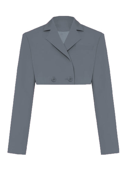 Taruxy  Fall Women Blazer Suit Two Piece Sets Turn-down Collar Blazers Tops And Pleated Skirts Femme High Street Y2K Outfits