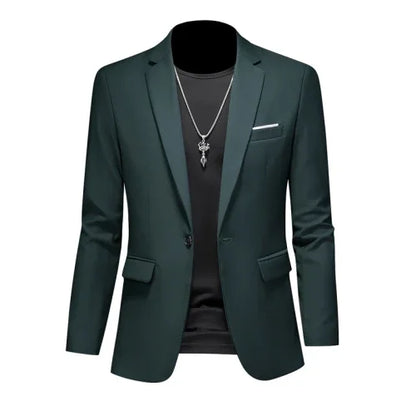 maoxiangshop High Quality Business Slim Fit Single Buttons Suits Jacket Men Slim Fit Casual Fashion Wedding Groom Tuxedo Blazer Coats 6XL-M