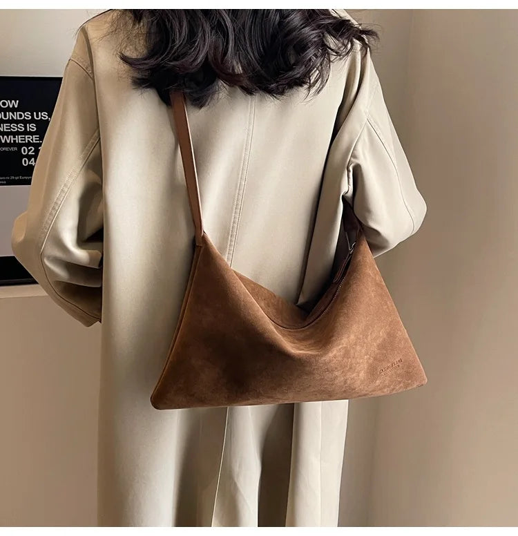 This Year New Lazy Style Retro Single Shoulder Underarm Bag Minimalist Tote Bag Large Capacity Commuting Bag