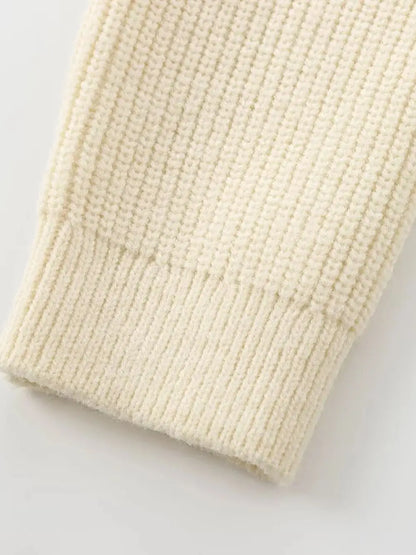 maoxiangshop  -  2024 Autumn/Winter Women Bow Knit Cardigan High Street Round Neck Long Sleeve Tie Versatile Female Knitted Coat