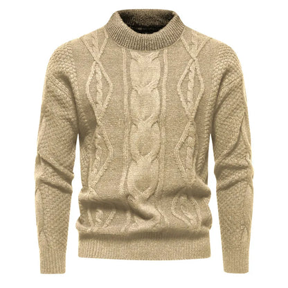 maoxiangshop Autumn and Winter New Sweaters Men's Knitted Sweater Warm Fit High Quality Pullover Sweater Men