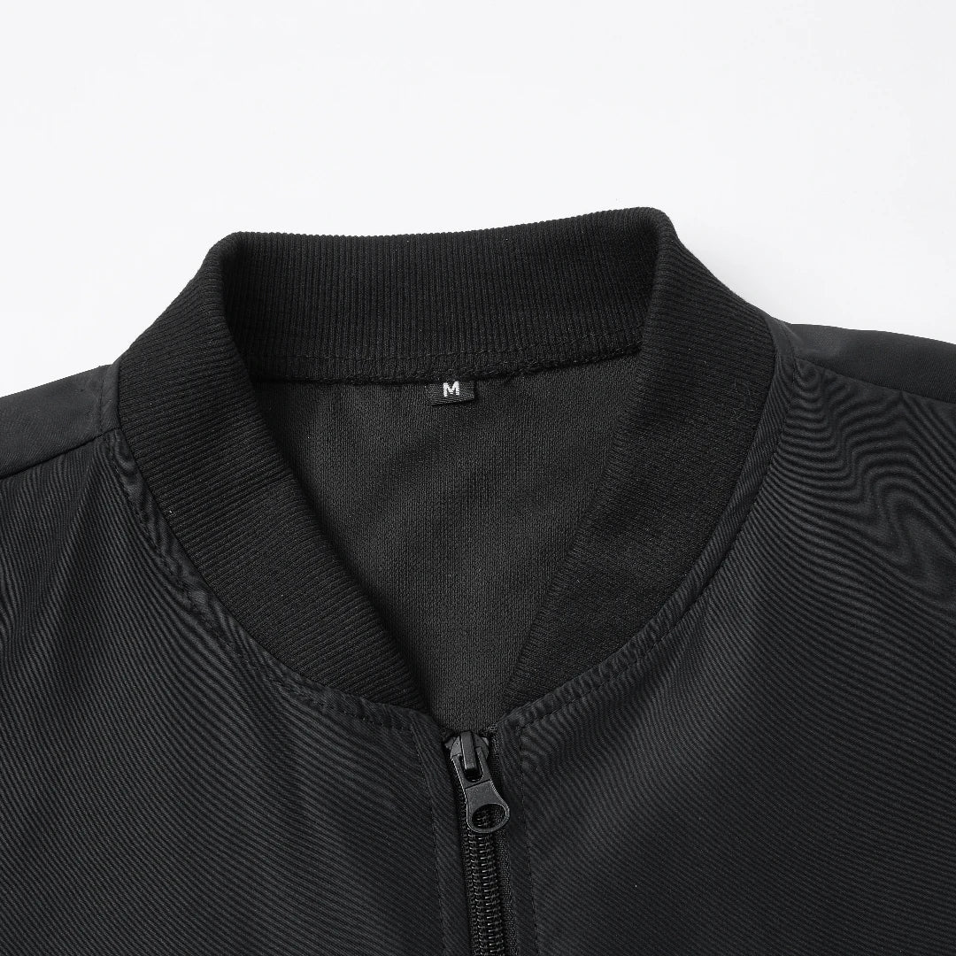 maoxiangshop 2024 Spring and Autumn New Baseball Collar Short Loose Solid Color Jacket Men's Business Casual Thin Coat Trend