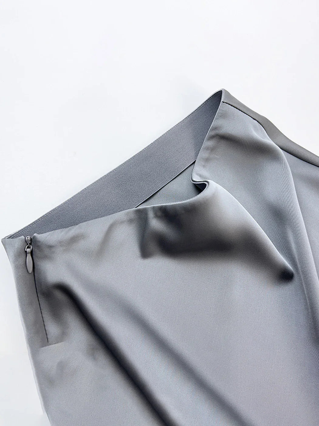 maoxiangshop  -  Luxury Satin Fish Tail Skirts For Women Summer Solid Color Fashion Traceless Waist Long Skirt Elegant Wrap Skirt Spring Autumn