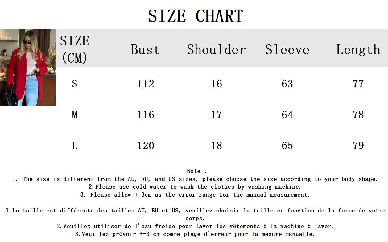 maoxiangshop  -  Autumn Red Fashion Blazer Women 2024 New Single Breasted Long Sleeve Pockets Outerwear Streetwear Fashion Casual Jackets Female
