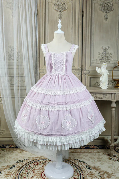 maoxiangshop  -  Lolita Alice Lace Bow Camisole Dress