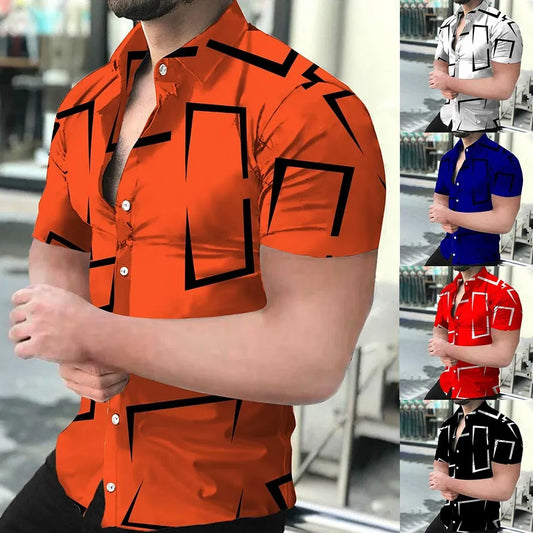 maoxiangshop 3D printed men's shirt New high quality Hawaiian Baroque short sleeve tops
