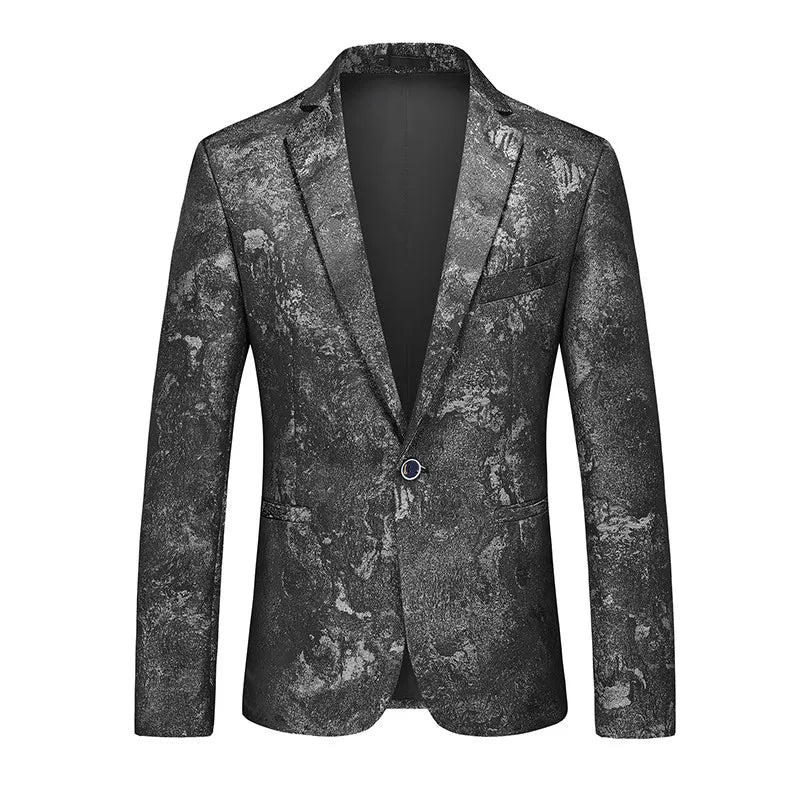 maoxiangshop WELL DRESSED MEN 2024 New Men Business Social Suit Jacket Summer Men's Single breasted Thin Dress Male Jacquard Blazers Coats