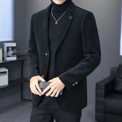 maoxiangshop High Quality Blazer Men Korean Version of Fashion Trend Simple Casual Business Elite Gathering Best Man Gentleman  Suit Jacket
