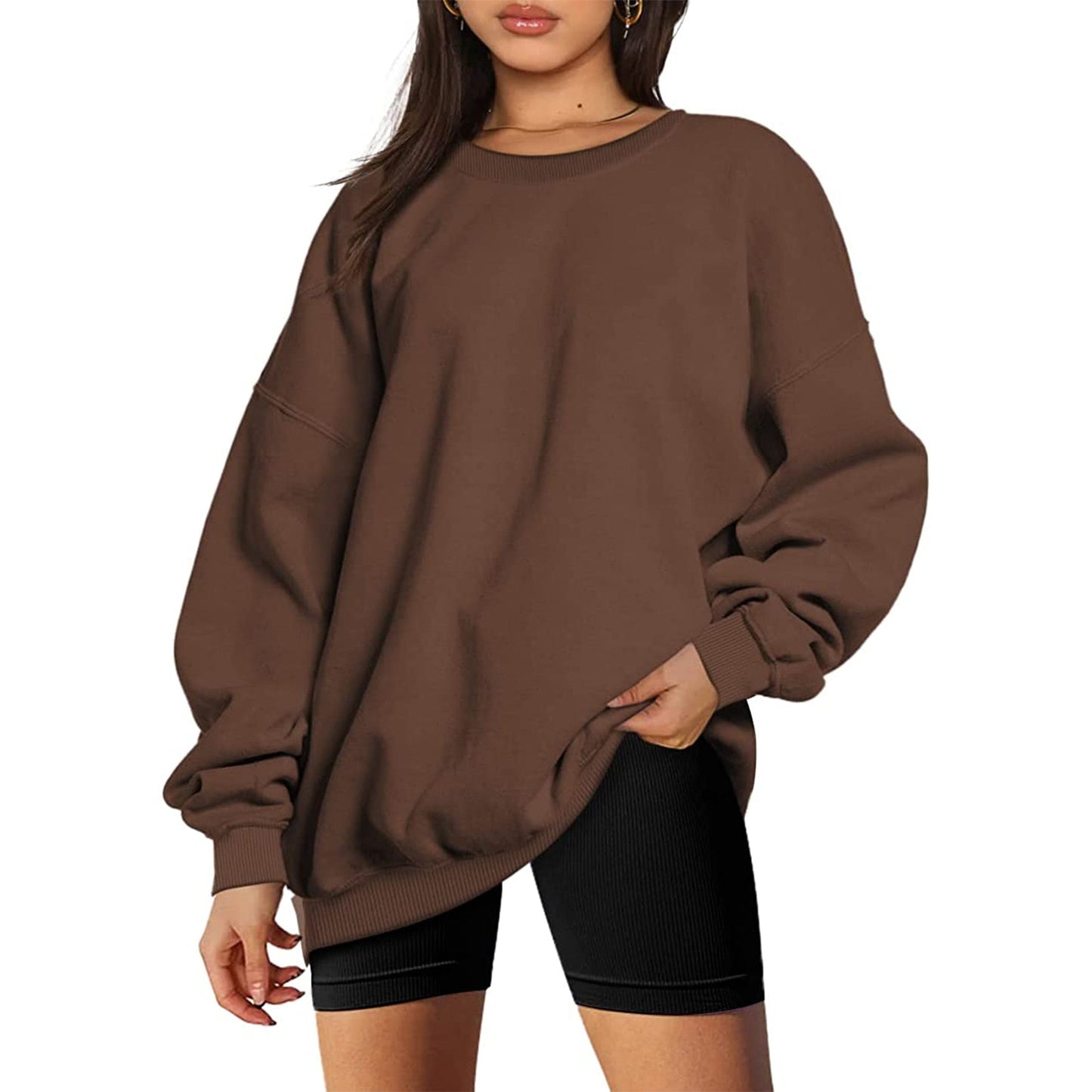 Combhasaki Women Y2K Grunge Loose Pullover Sweatshirts Letter Print Casual Thickened Long Sleeve Tops Autumn Hoodie Streetwear